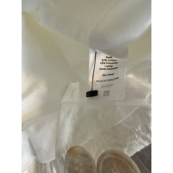 Talbots Floral Textured Blazer Jacket Women’s Size 14 White Button-Front - Picture 4 of 5